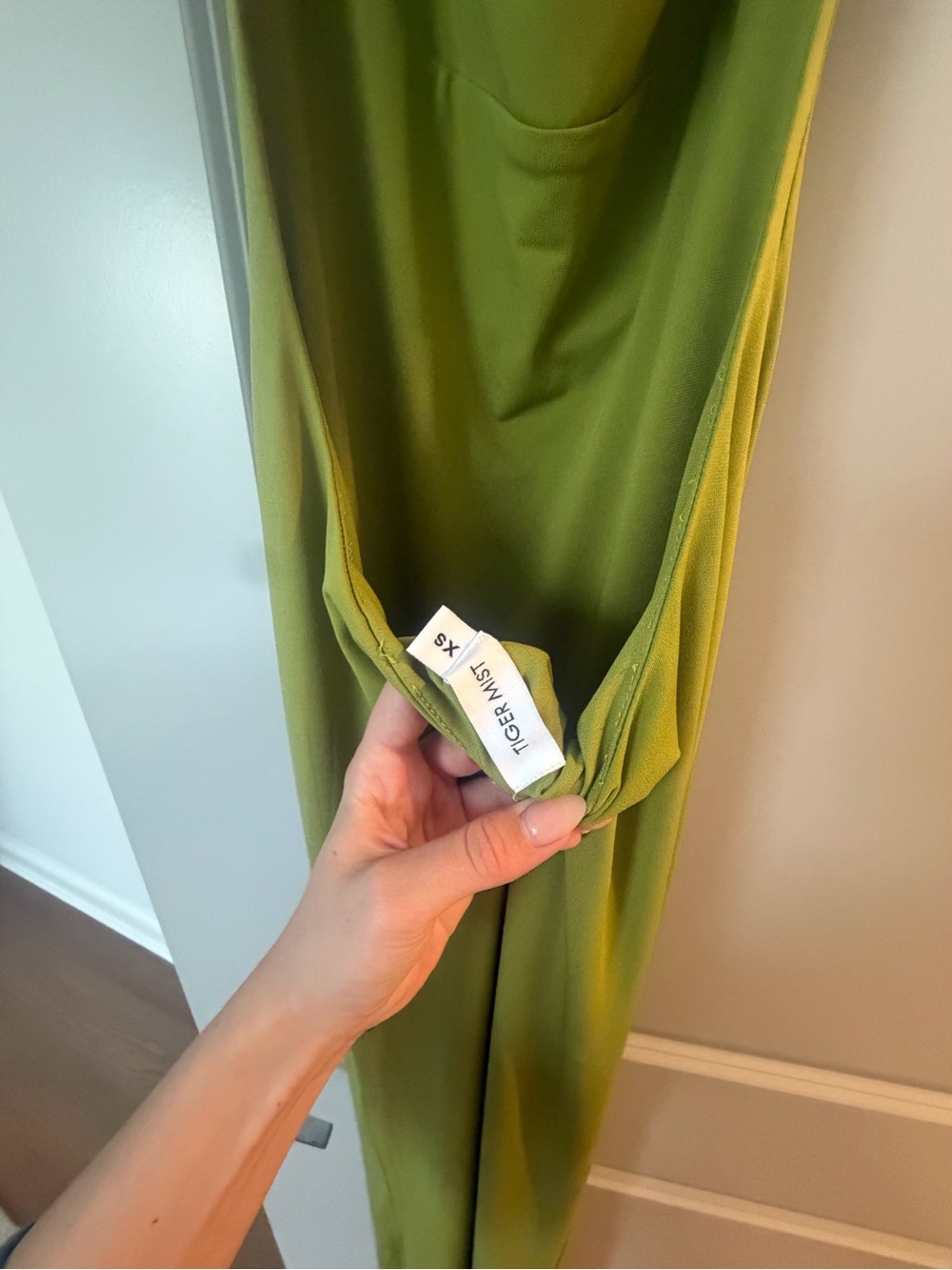 Tiger Mist Olive Green Slip Dress - Picture 3 of 3